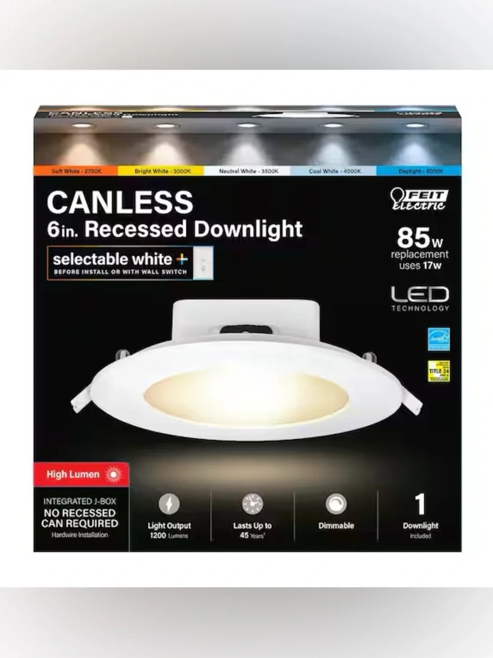 Feit Electric LED Recessed Downlight 4 Pack